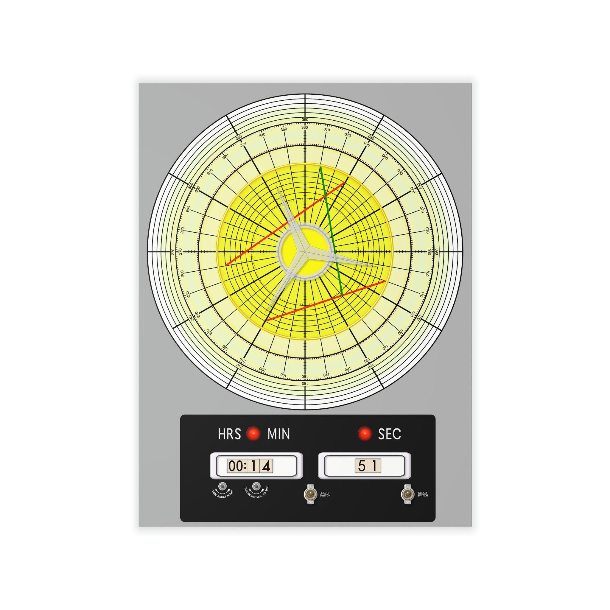 TOS Enterprise Navigation / Helm / Ops  Astrogator Prop Decal Plus Chronometer!