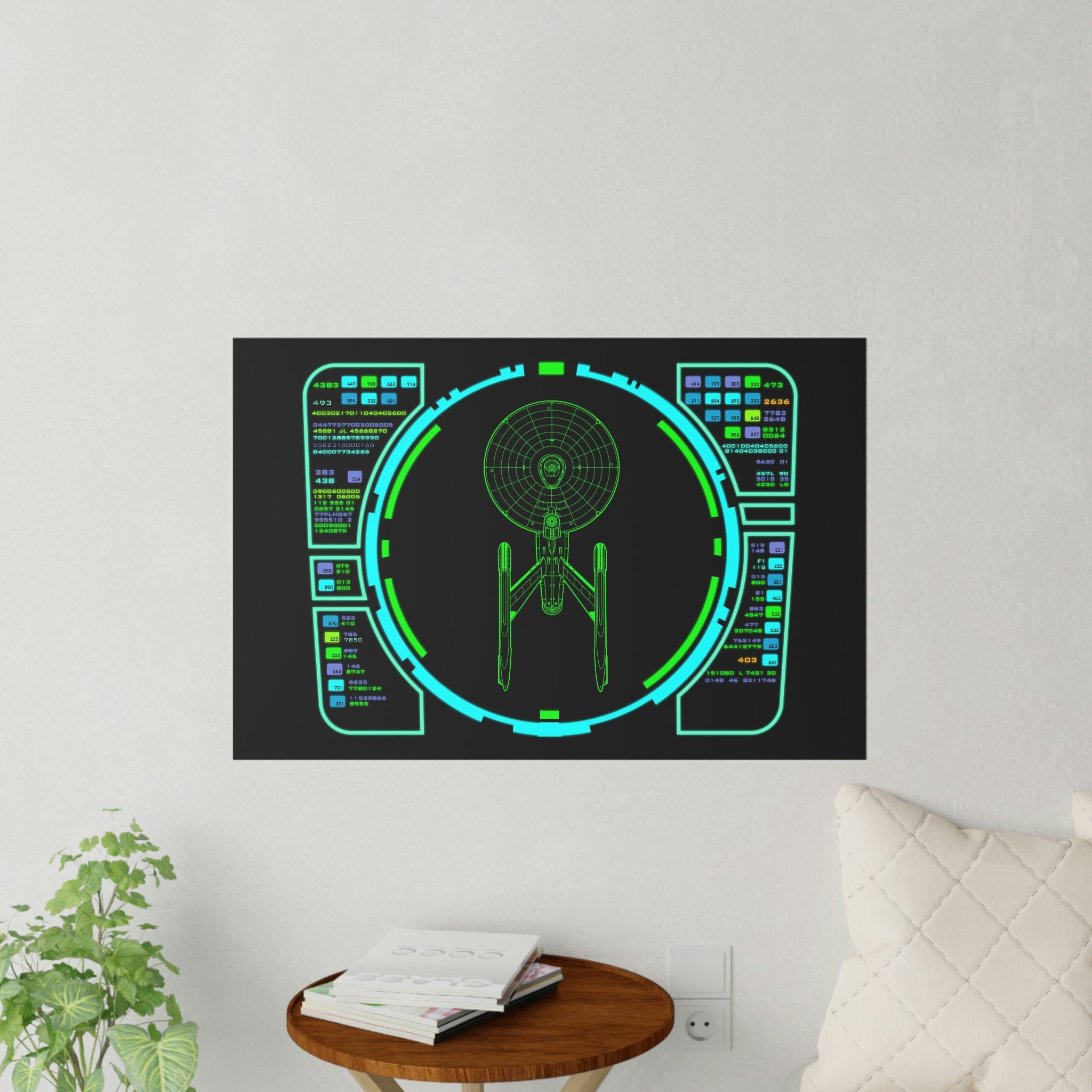 Movie Era TOS LCARS Center Navigation Astrogator Wall Decal Prop