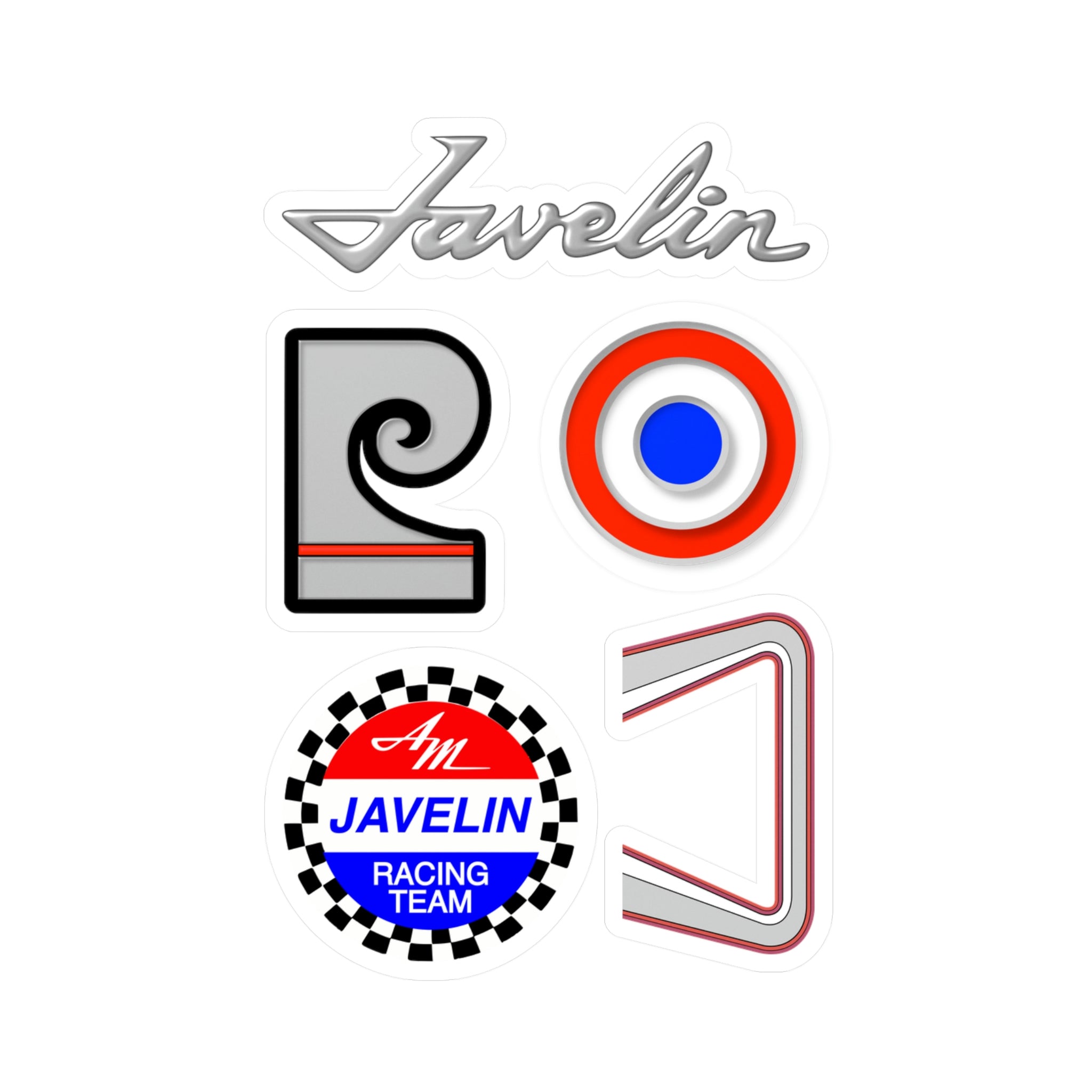 AMC Javelin Vinyl Sticker Assortment Emblem Badge Logo Script