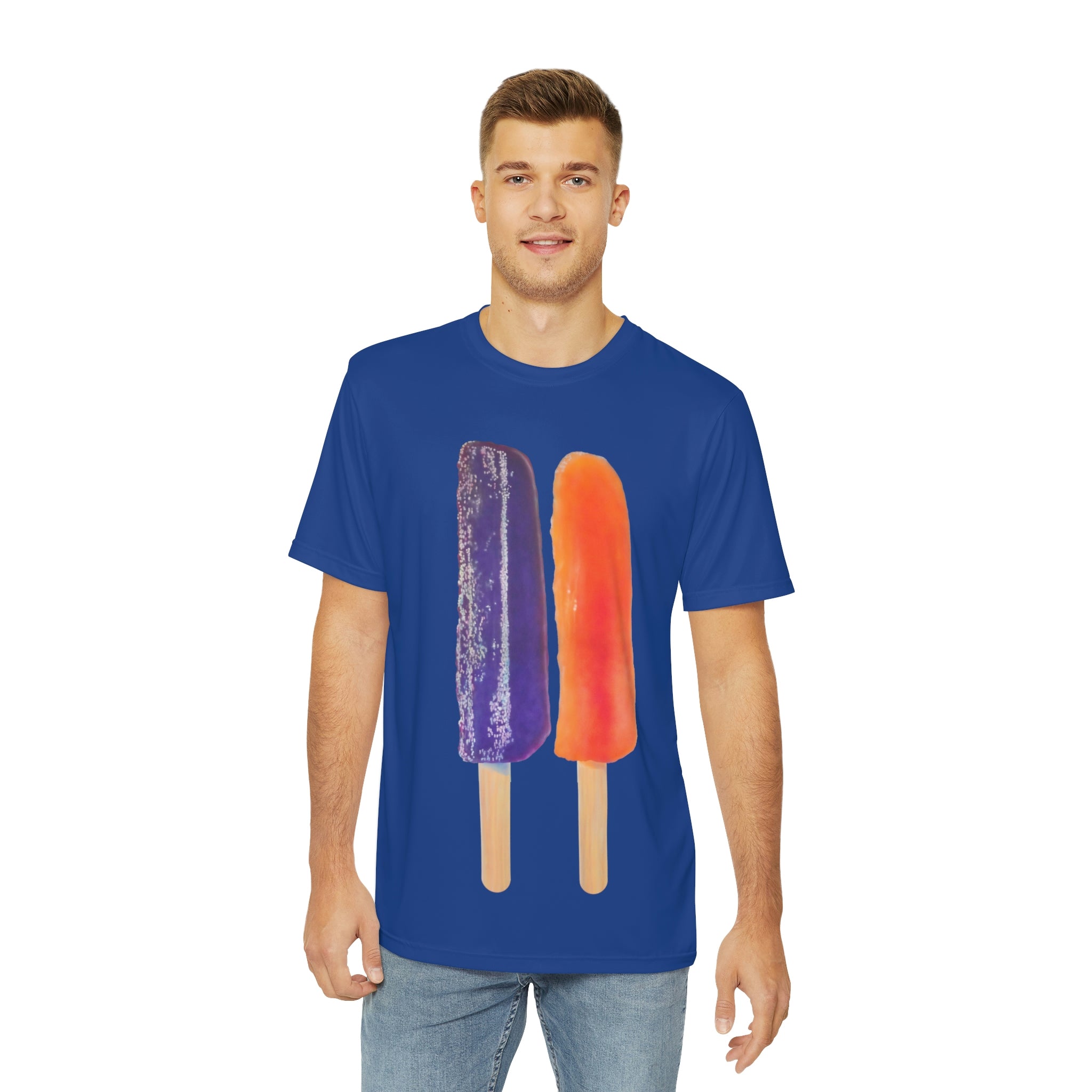 Purple and Orange Popsicle Short Sleeve Shirt