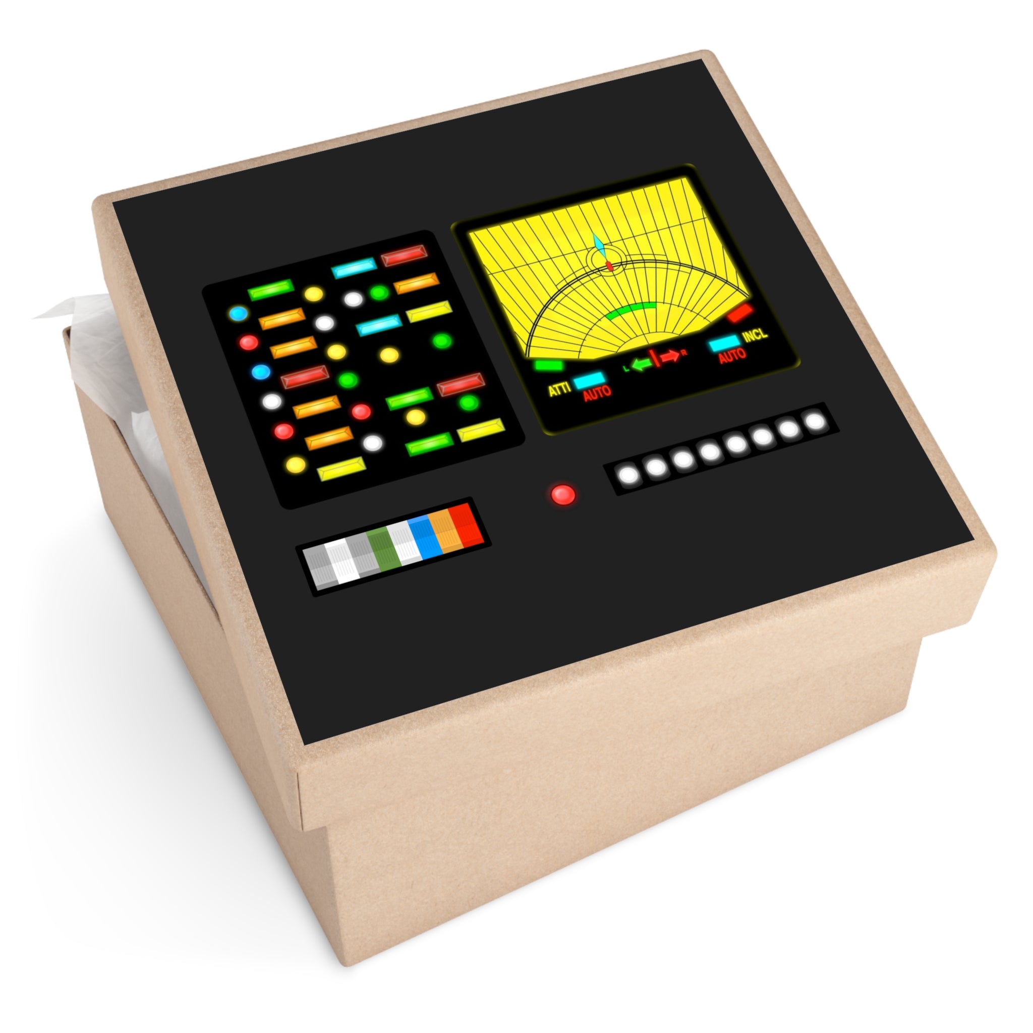 Starship Navigation Console Controls Square Vinyl Sticker TOS Style ...