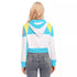 Crop Top Hoodie With Zipper Closure - AOBA