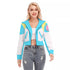 Crop Top Hoodie With Zipper Closure - AOBA