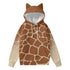 Giraffe Print Adult Hoodie with Ears