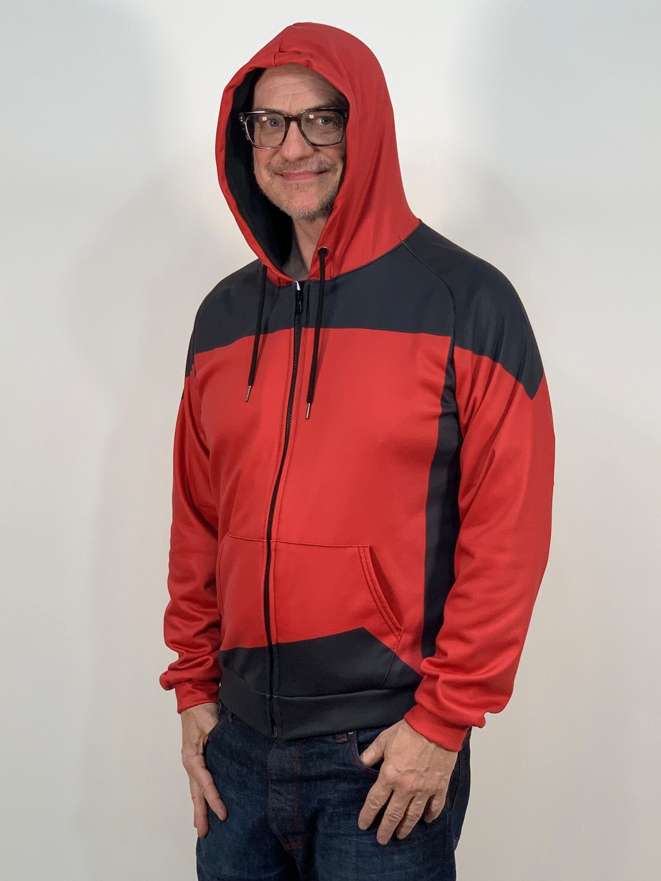 TNG Style Command Red Uniform Style Hoodie - No Badge