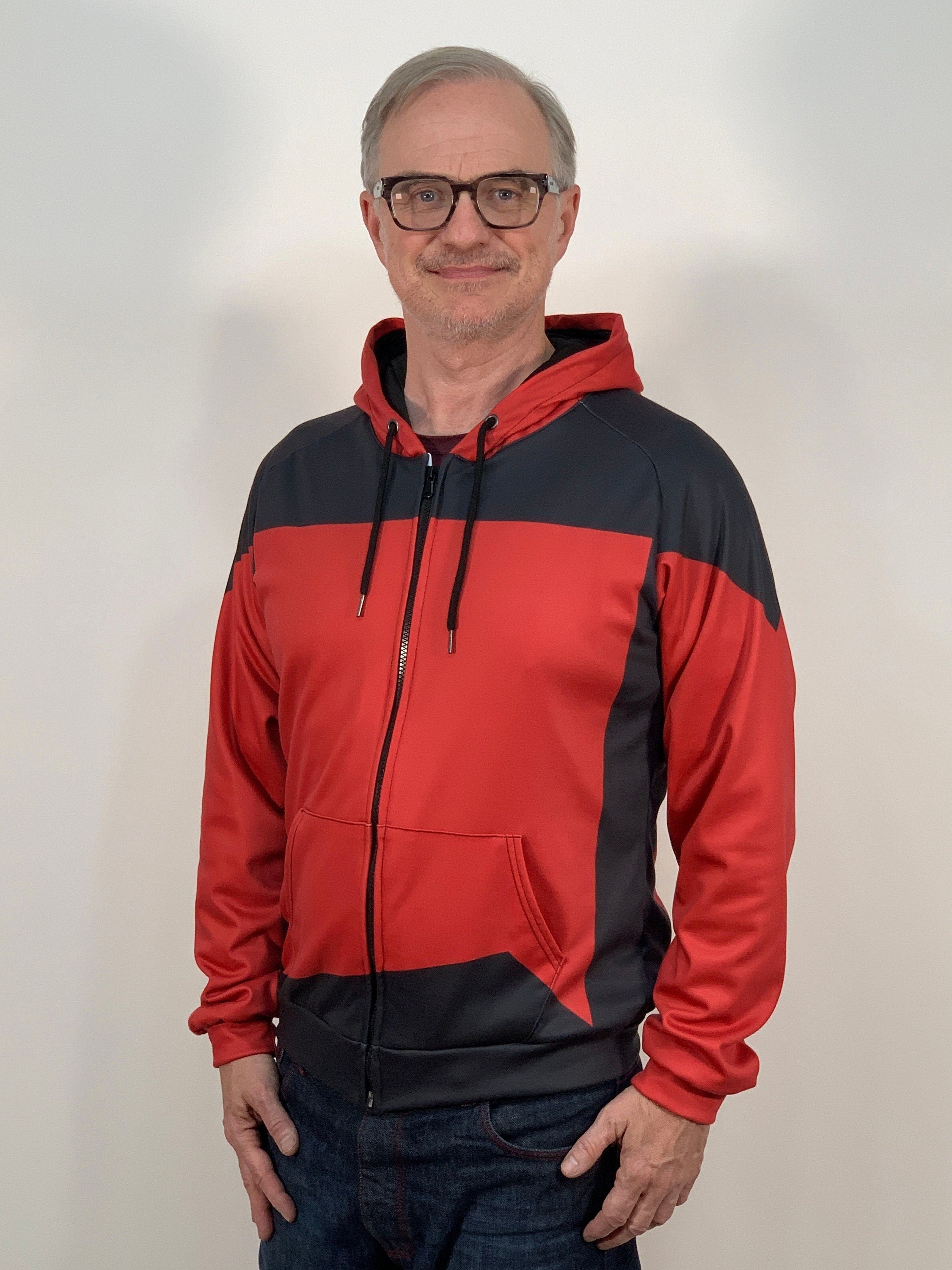TNG Style Command Red Uniform Style Hoodie - No Badge