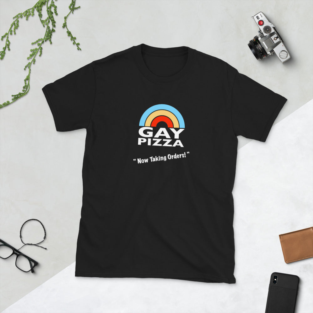 Gay Pizza Short-Sleeve Unisex T-Shirt Rainbow Pride