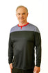 TNG Movie / DS9 Style Uniform Costume Shirt. Red Gray Black